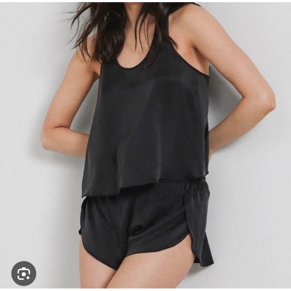 NWT LUNYA Women's Washable Silk Luxury Sleep Set (Black S) Mulberry Silk